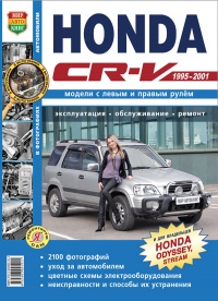 Автомобили Honda CR-V (1995-2001) Руководство по эксплуатации, обслуживанию и ремонту в черно-белых фотографиях