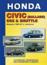 ����� HONDA CIVIC (BALLADE) CRX & SHUTTLE ������ � 1984-1991 ��.  ����������, ����������� ������������ � ������.